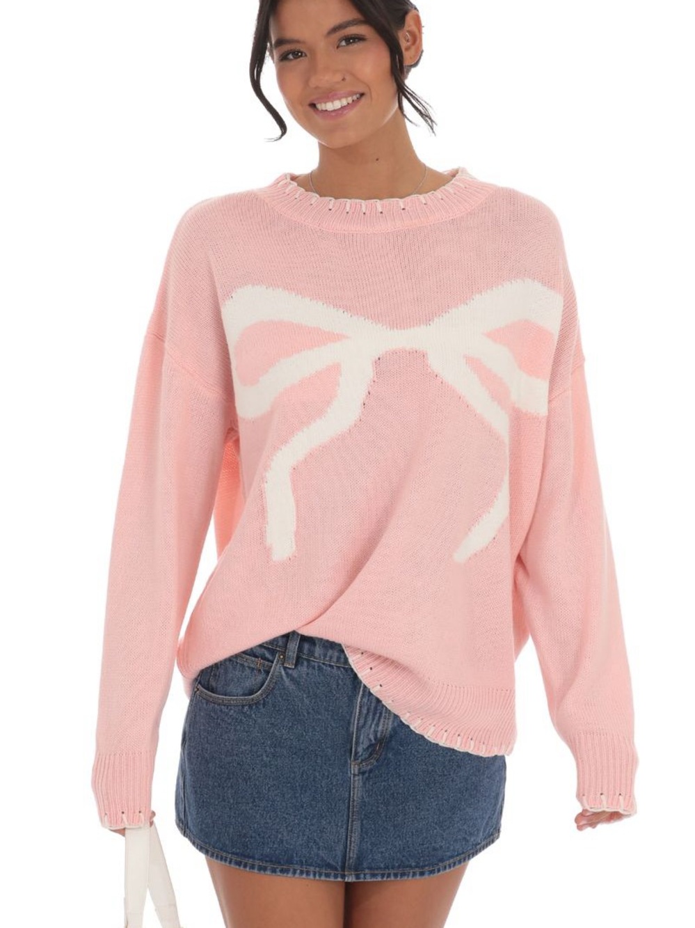 Lucy in the Sky Pink Bow Sweater